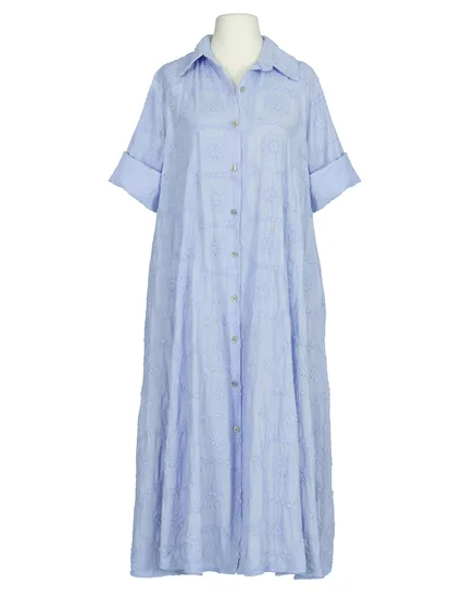 Kleid mit Stickerei in hellblau von H. Trend