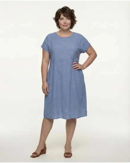 Kleid mit Streifen in blau von Made in Italy
