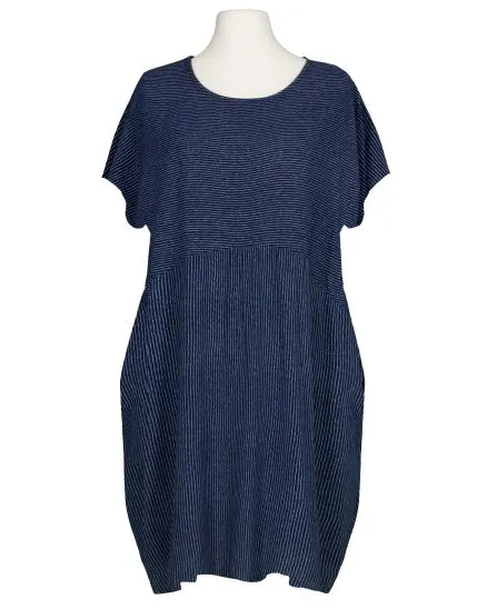 Kleid mit Streifen in dunkelblau von Made in Italy