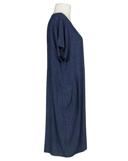 Kleid mit Streifen in dunkelblau von Made in Italy