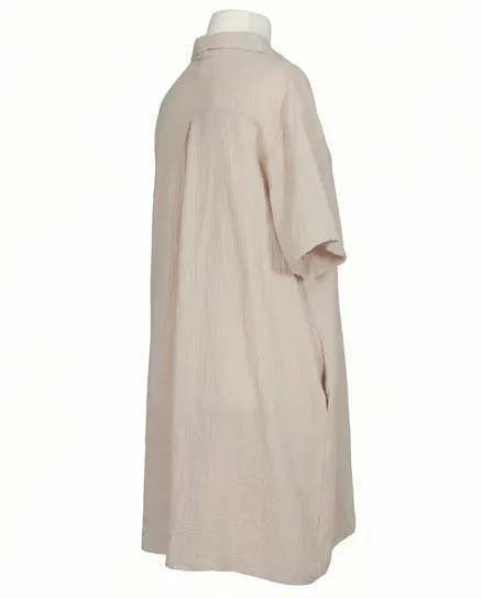 Kleid Musselin in beige von Made in Italy