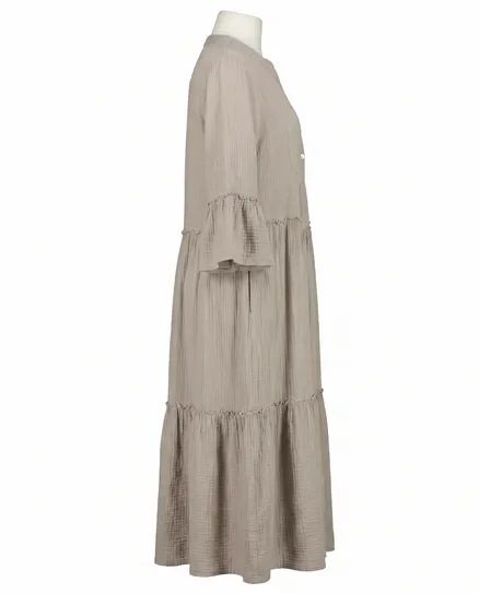 Kleid Musselin in beige von Made in Italy