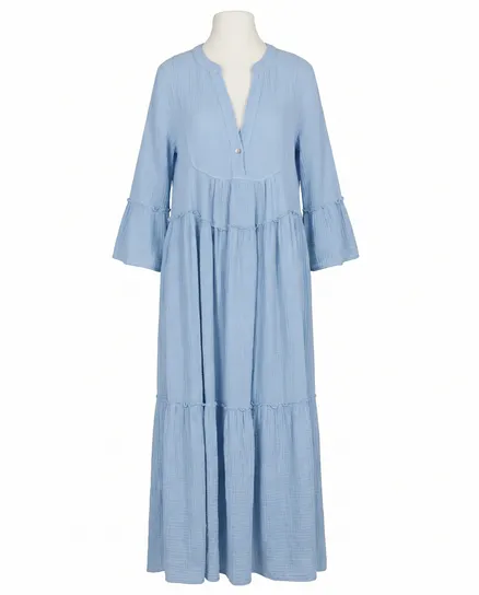 Kleid Musselin in blau von Made in Italy