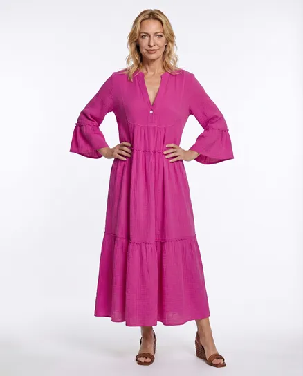 Kleid Musselin in pink von Made in Italy