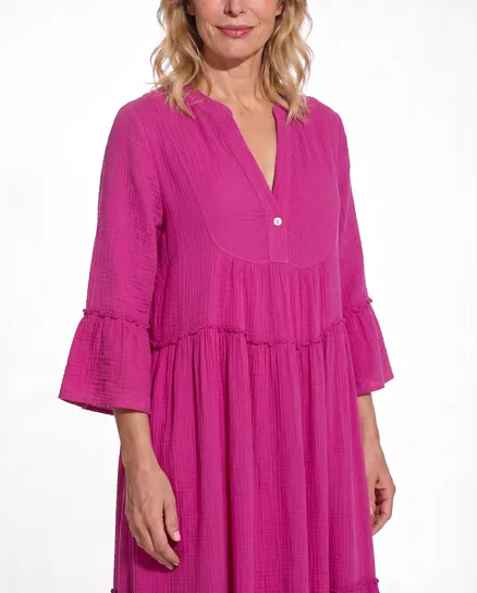 Kleid Musselin in pink von Made in Italy