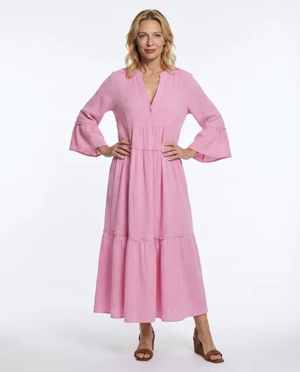 Kleid Musselin in rosa von Made in Italy