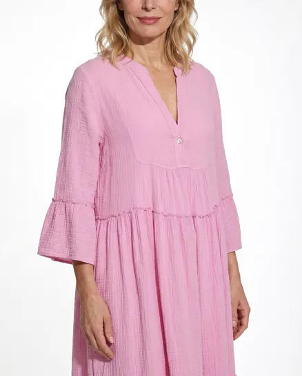 Kleid Musselin in rosa von Made in Italy