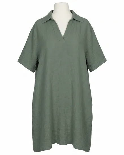 Kleid Musselin in salbei von Made in Italy
