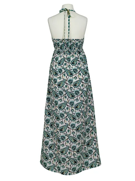 Maxi Kleid Print in gr�n von toi du monde