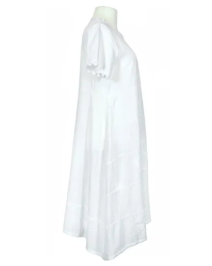 Kleid Stickerei A-Linie in wei� von Spaziodonna