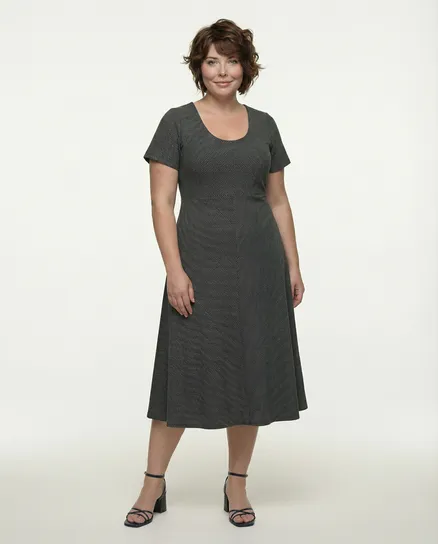 Kleid Streifen in schwarz von FASHION