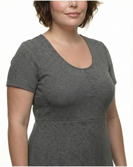 Kleid Streifen in schwarz von FASHION