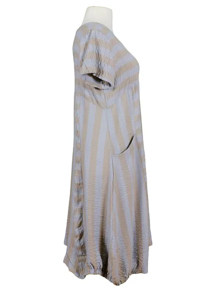 Kleid Streifen A-Schnitt in blau von Zedd
