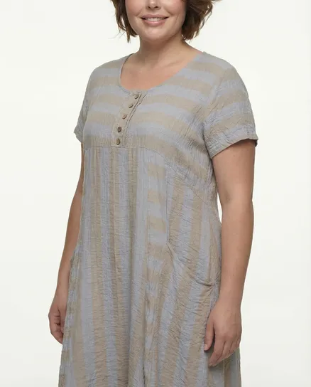 Kleid Streifen A-Schnitt in blau von Zedd