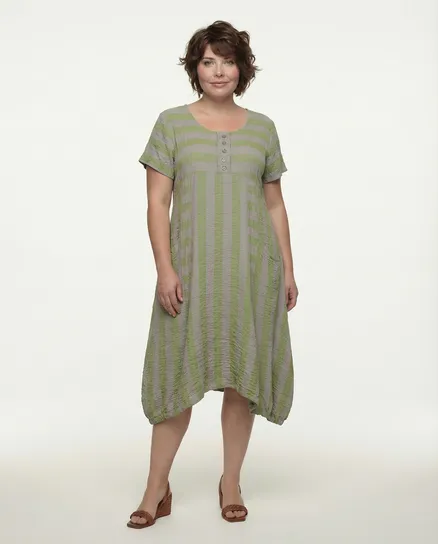 Kleid Streifen A-Schnitt in kiwi von Zedd