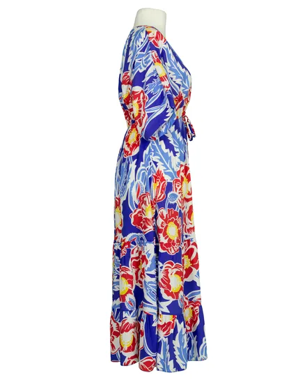 Kleid Viskose Floral in blau von H. Trend