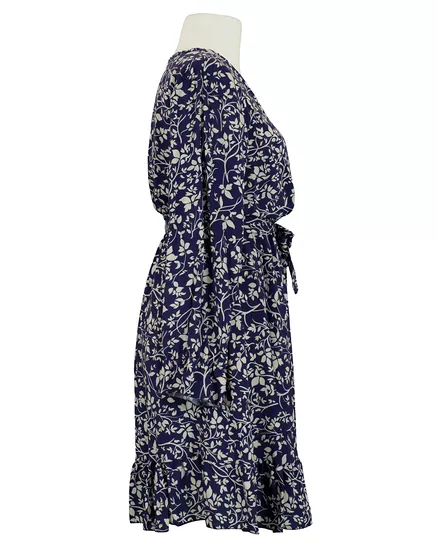 Kleid Wickeloptik in blau von Made in Italy