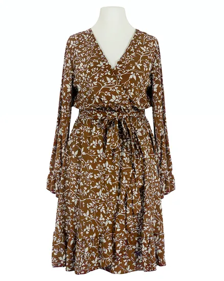 Kleid Wickeloptik in braun von Made in Italy
