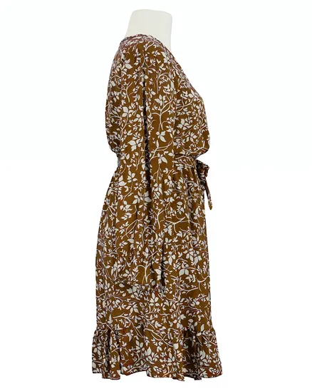 Kleid Wickeloptik in braun von Made in Italy