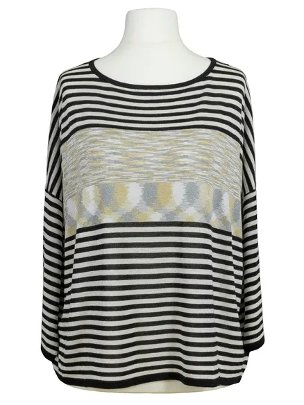 Pullover Streifen in schwarz von Louise Orop