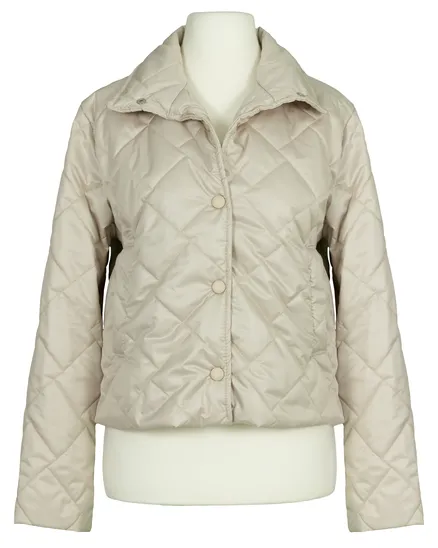 Kurze Steppjacke in beige von Made in Italy