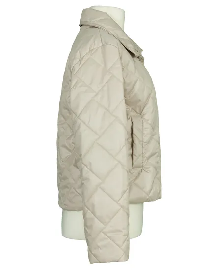 Kurze Steppjacke in beige von Made in Italy