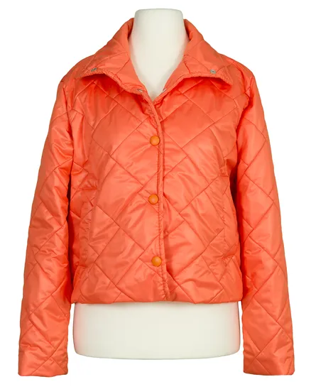 Kurze Steppjacke in orange von Made in Italy
