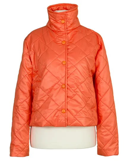 Kurze Steppjacke in orange von Made in Italy