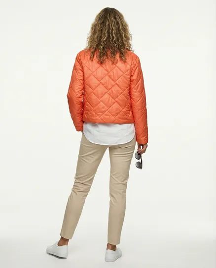 Kurze Steppjacke in orange von Made in Italy