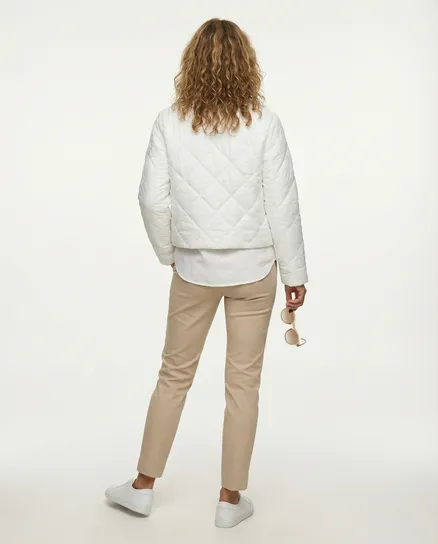 Kurze Steppjacke in wei� von Made in Italy