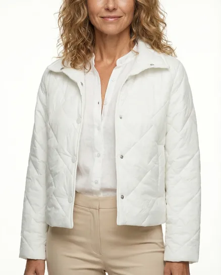 Kurze Steppjacke in wei� von Made in Italy