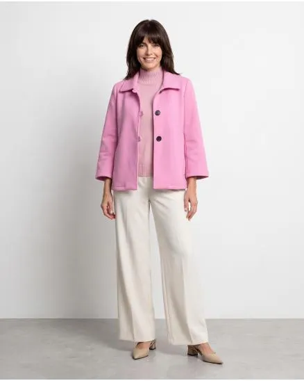 Kurzjacke aus Scuba-Jersey in pink von Made in Italy