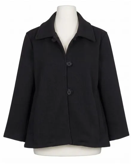 Kurzjacke aus Scuba-Jersey in schwarz von Made in Italy