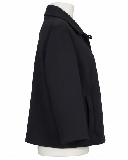 Kurzjacke aus Scuba-Jersey in schwarz von Made in Italy