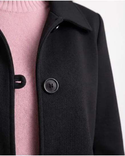 Kurzjacke aus Scuba-Jersey in schwarz von Made in Italy
