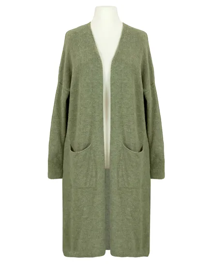 Lange Strickh�lle mit Taschen in khaki von Selected Touch