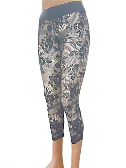Legging mit Spitze in grau von Missy