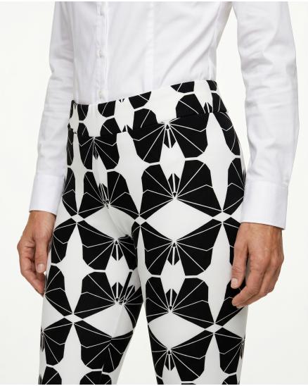 Leggings mit Muster in schwarz weiss von Victoria Karl