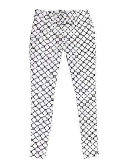 Leggings Rautenmuster in wei� von Victoria Karl