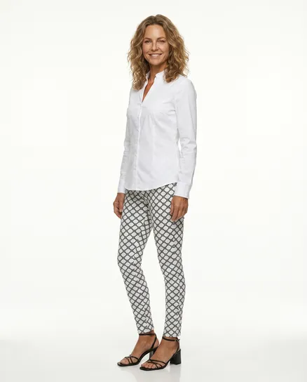 Leggings Rautenmuster in wei� von Victoria Karl