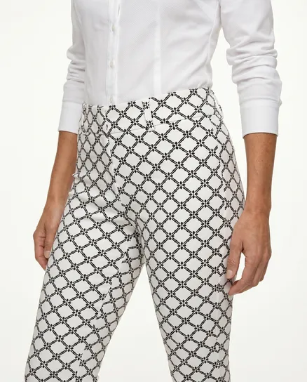Leggings Rautenmuster in wei� von Victoria Karl