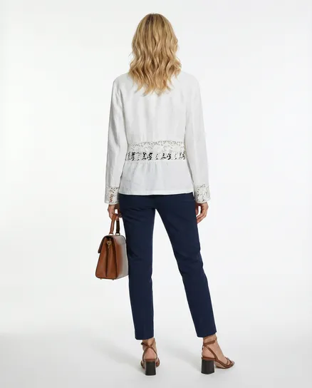 Blazer Leinen in wei� von Massimo