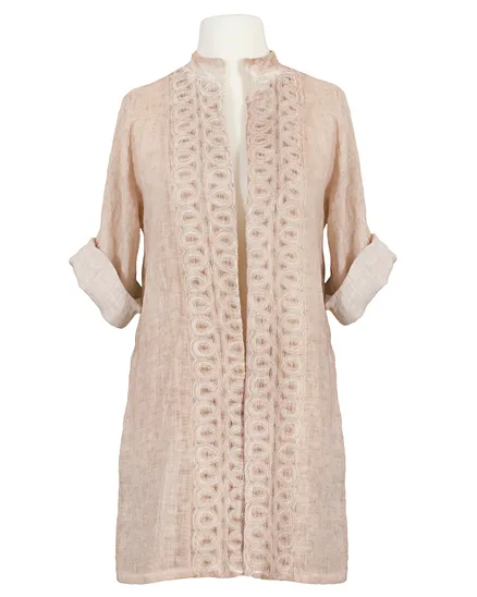 Leinen Jacke Stickerei in rosa von Donna