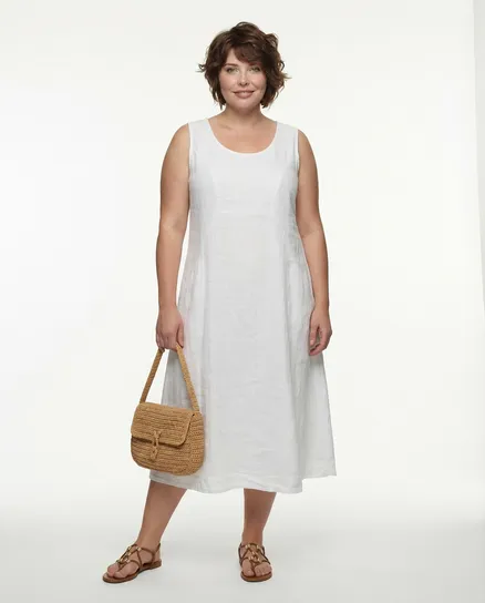 Leinen Kleid in wei� von RESTART