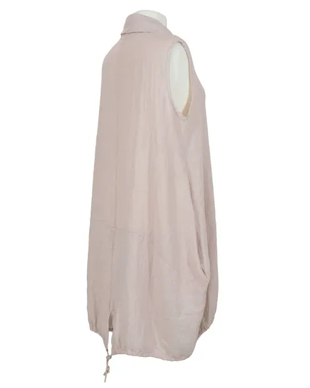 Leinen Tunika Ballonform in rosa von Spaziodonna