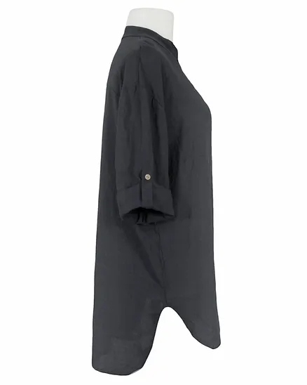 Leinenbluse in anthrazit von Puro Lino