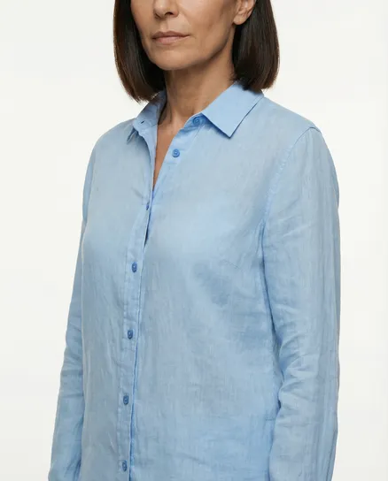 Leinenbluse in blau von Monday Afternoon