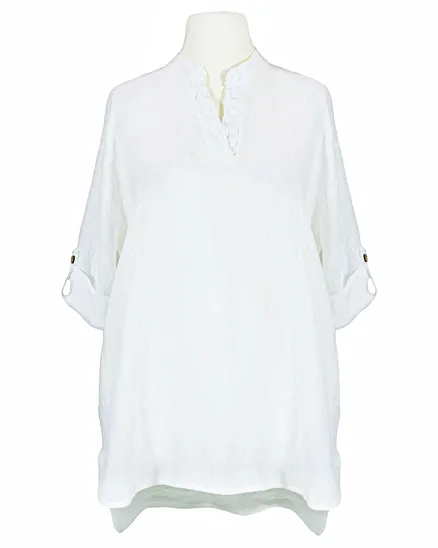 Leinenbluse in wei� von Puro Lino