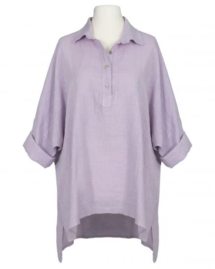 Leinenbluse Oversize in lila von Made in Italy