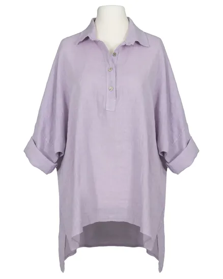 Leinenbluse Oversize in lila von Made in Italy